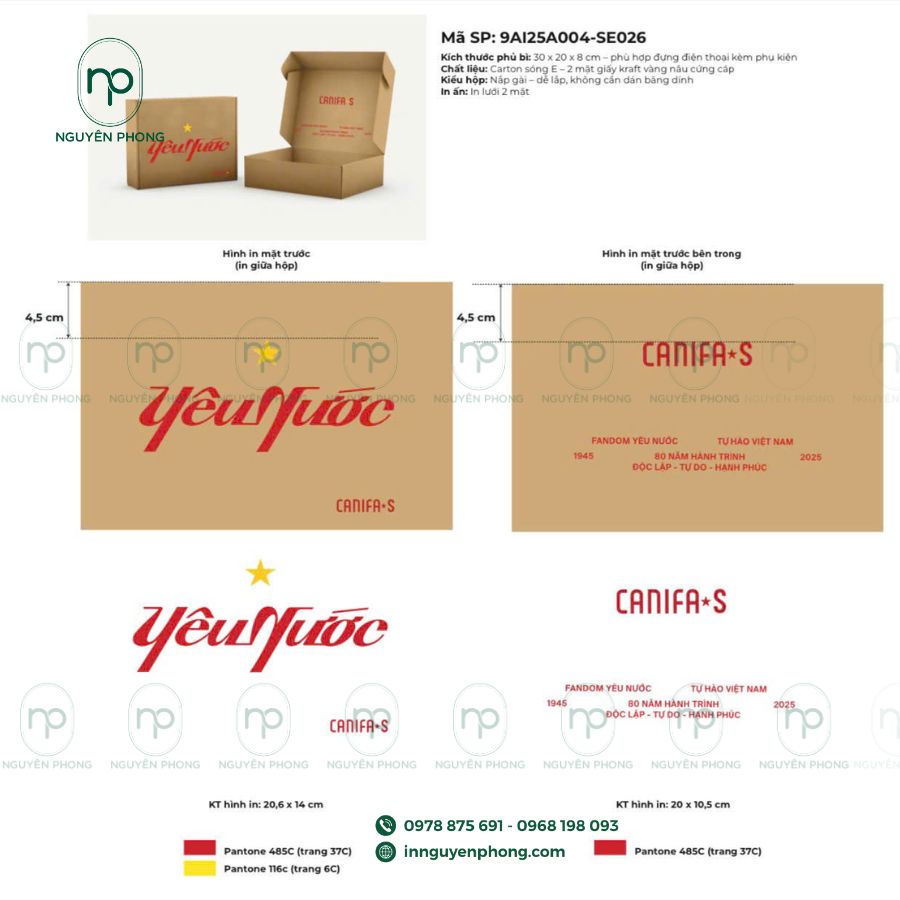 Mẫu hộp quần áo thương hiệu Canifa